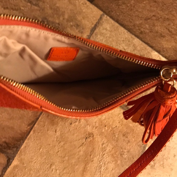 Halloween Orange Leather Handbag Clutch Cole Haan - Picture 5 of 5